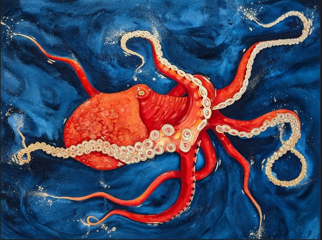 Original Painting | Watercolour & Moon Gold on Paper
