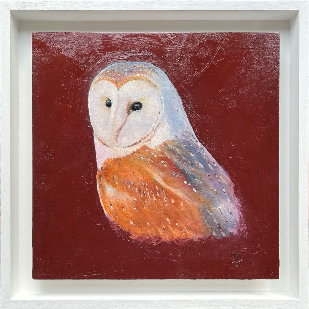 Enchanting Wisdom, Owl Oil Painting