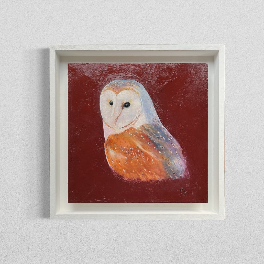 Enchanting Wisdom, Owl Oil Painting