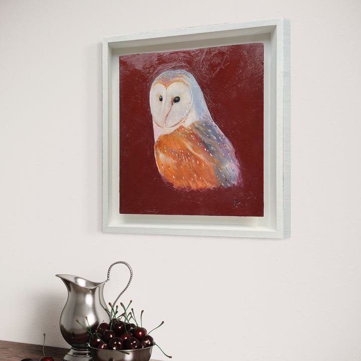 Enchanting Wisdom, Owl Oil Painting