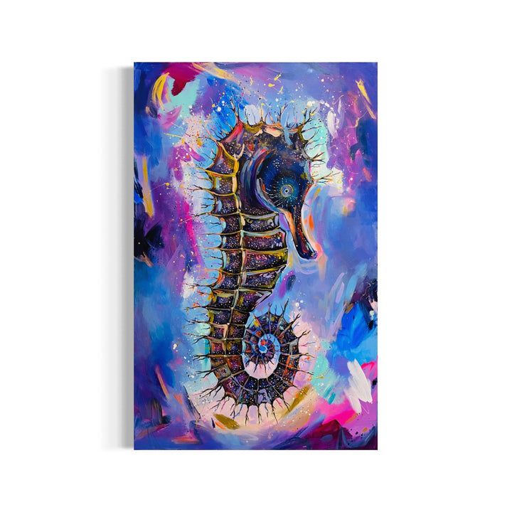 Limited Edition Hand Embellished Seahorse Print