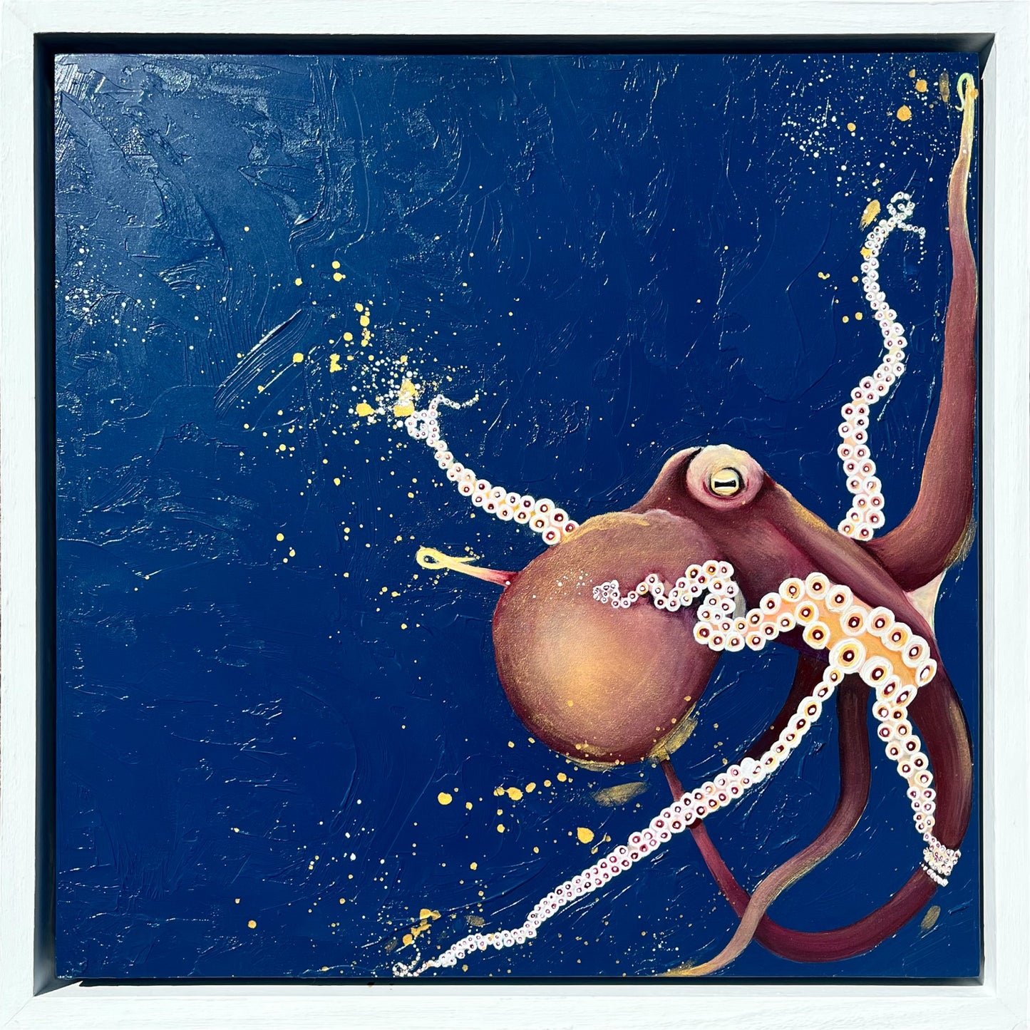Oceanic Dance: A Contemporary Octopus Oil Painting