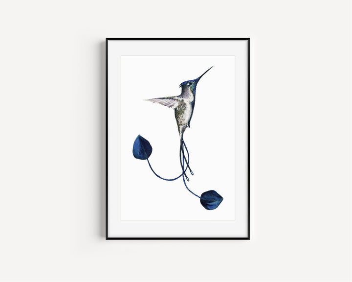 Devotion's Delight - Hummingbird Fine Art Hand Embellished Print