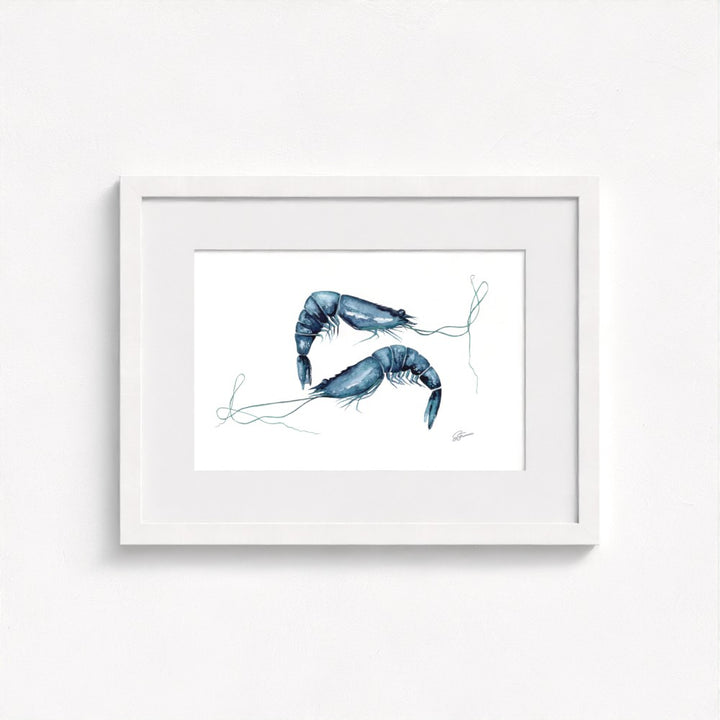artwork white framed on a white wall