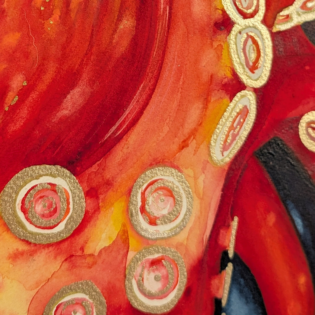 Between Tides Original Painting | Watercolour & Moon Gold on Paper