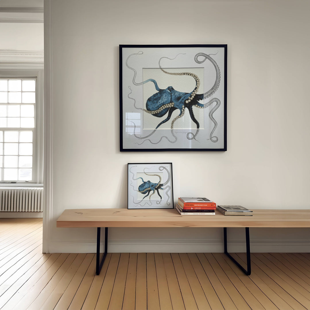 Contemporary Octopus Vibrant Art- Coastal Wall Art