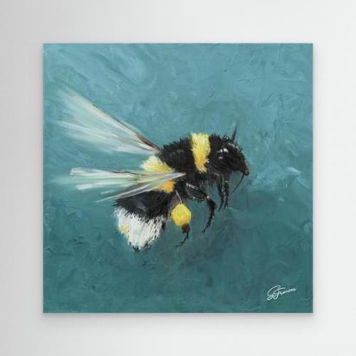 Bumblebee in Flight – Canvas Print