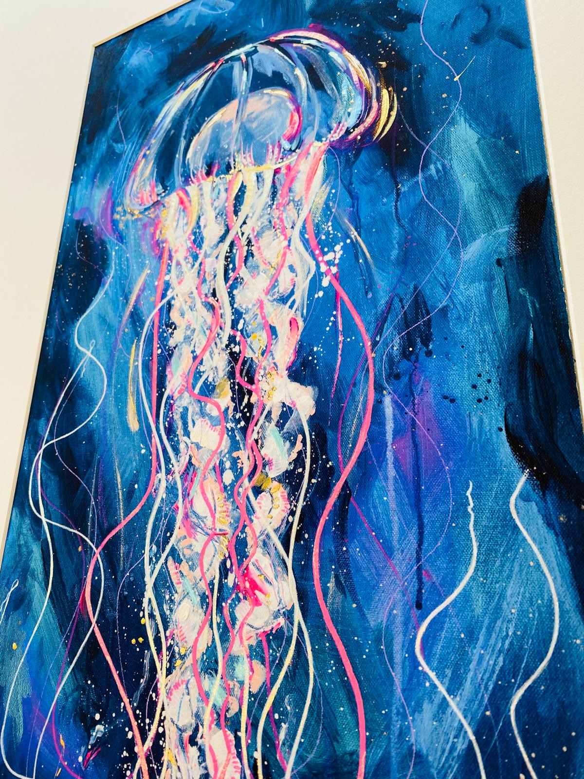 Limited Edition Hand Embellished Jellyfish Print – A Unique Collaboration Between Georgina Peters & Samantha Frances