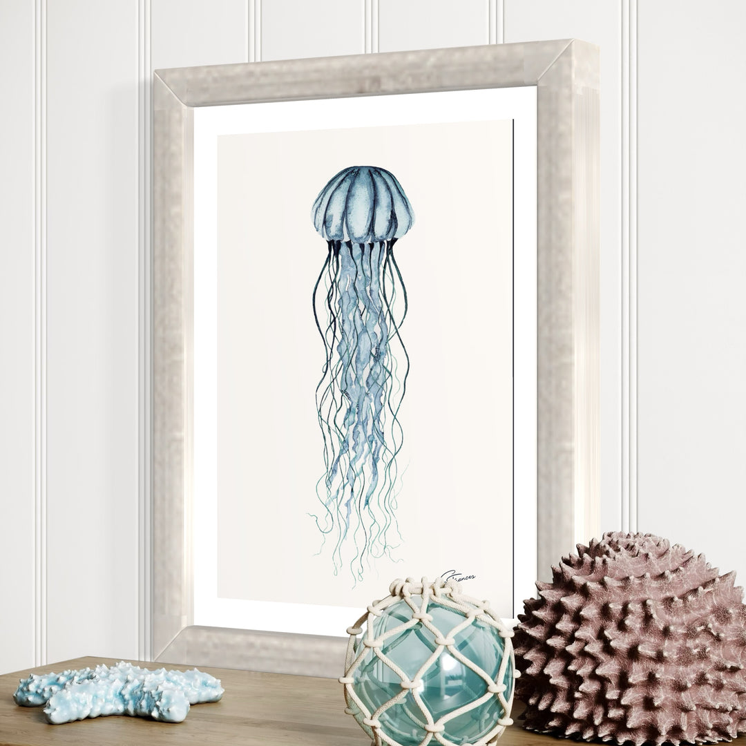 Opal Drift Jellyfish Mini Print