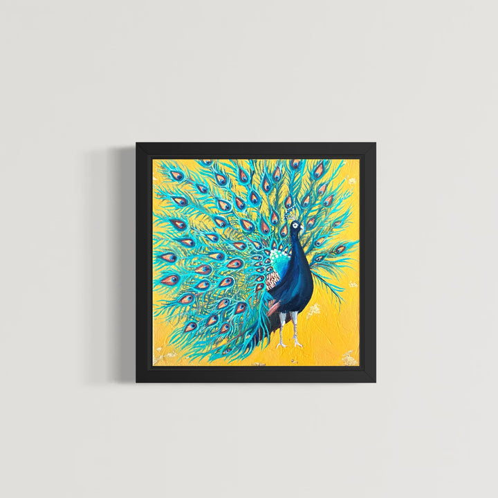 The Display an Original Peacock Oil Painting
