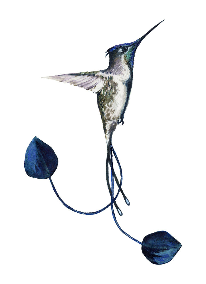 Devotion's Delight - Hummingbird Fine Art Hand Embellished Print