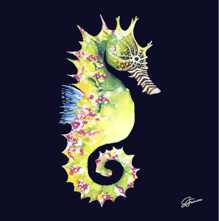 Ocean Lumen Seahorse | Fine Art Canvas Print