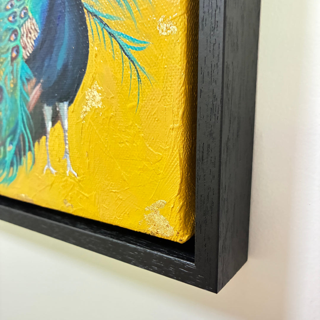 The Display an Original Peacock Oil Painting