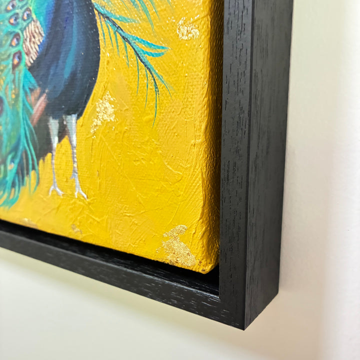 The Display an Original Peacock Oil Painting