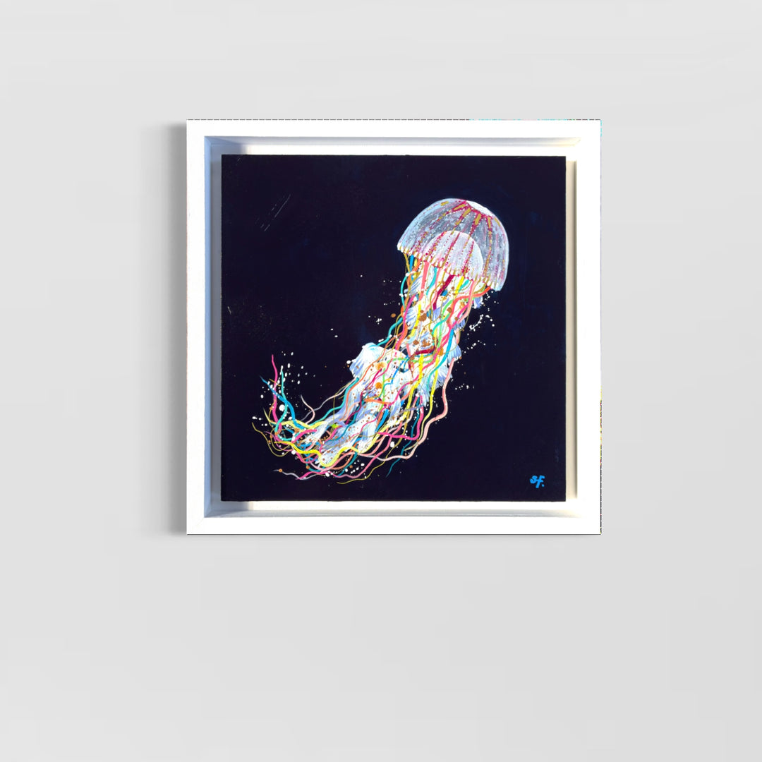 Freedom_ Acrylic Jellyfish on Wood