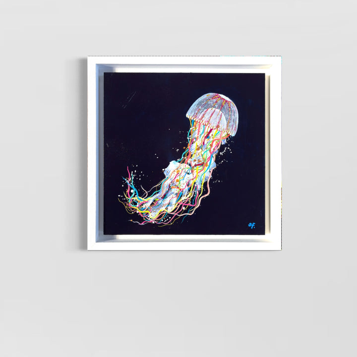 Freedom_ Acrylic Jellyfish on Wood