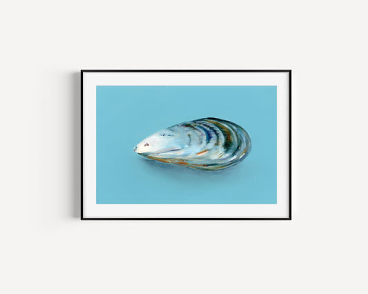 Blue Mussel on Oil Fine Art Print