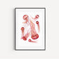 Red Jellyfish Fine Art Print