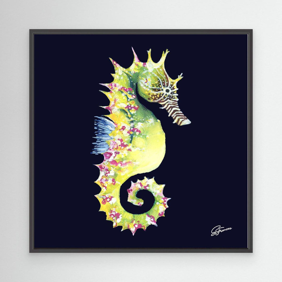 Ocean Lumen Seahorse | Fine Art Canvas Print