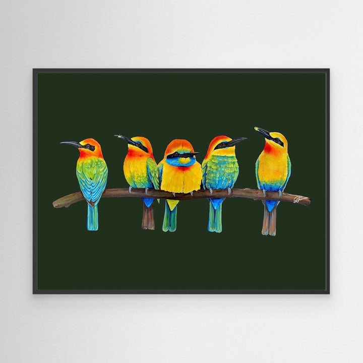 Tree Green Perch Party - Canvas Print