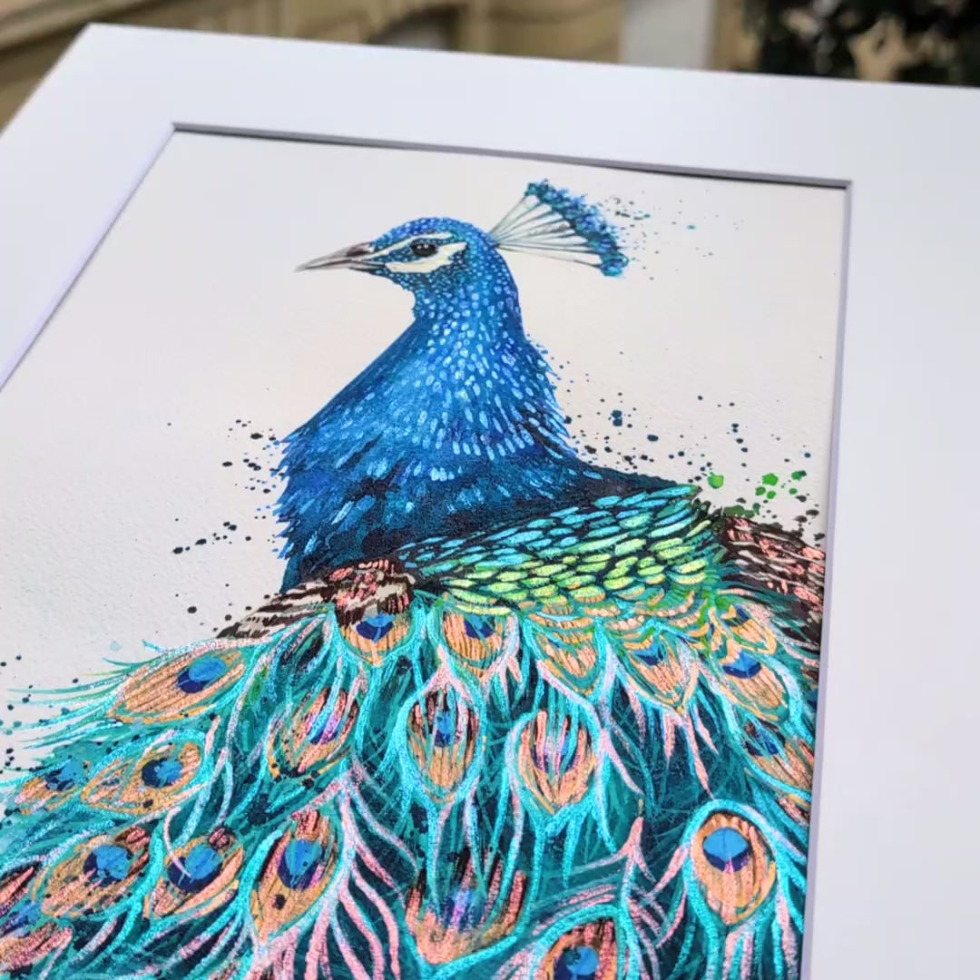 video of peacock art movement and shimmer