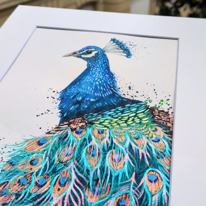 video of peacock art movement and shimmer