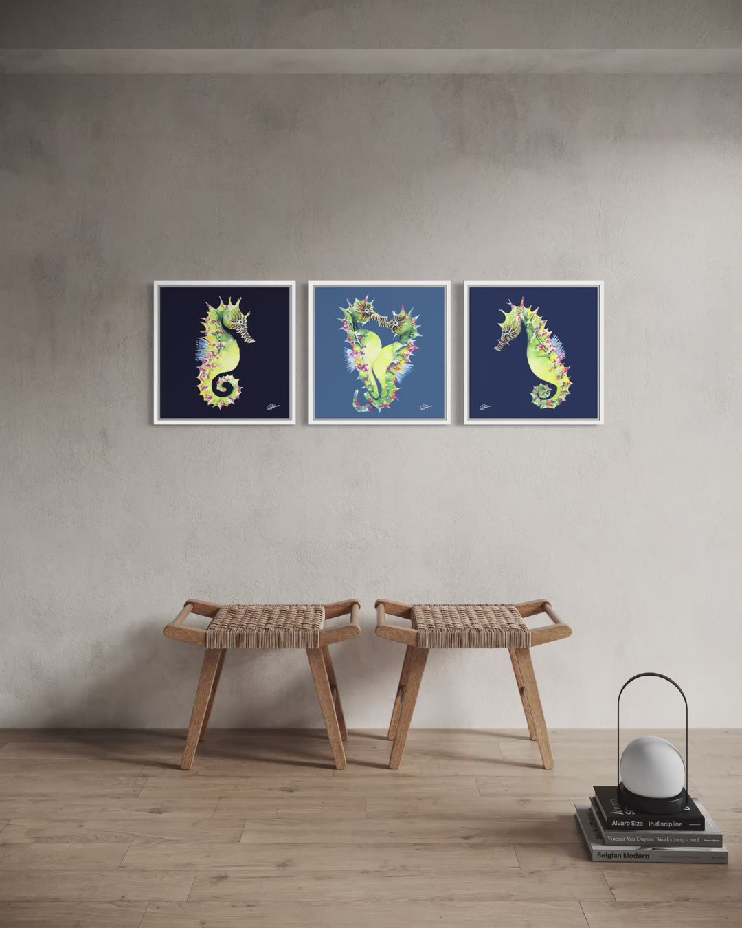 Ocean Lumen Seahorse | Fine Art Canvas Print