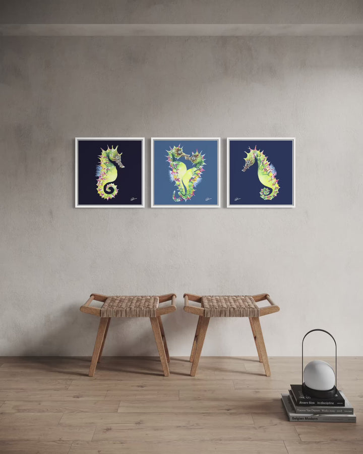 Ocean Lumen Seahorse | Fine Art Canvas Print