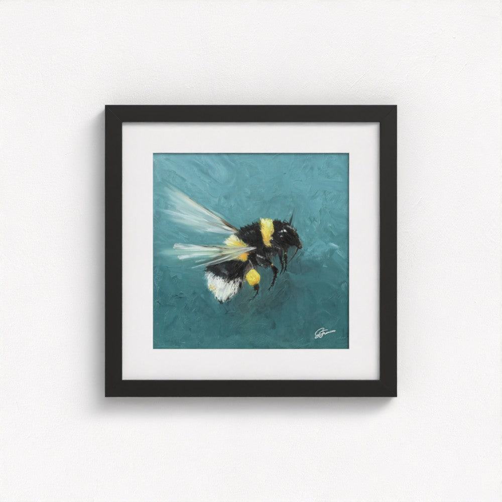 Bumblebee in Flight Fine Art Print | Premium Collection