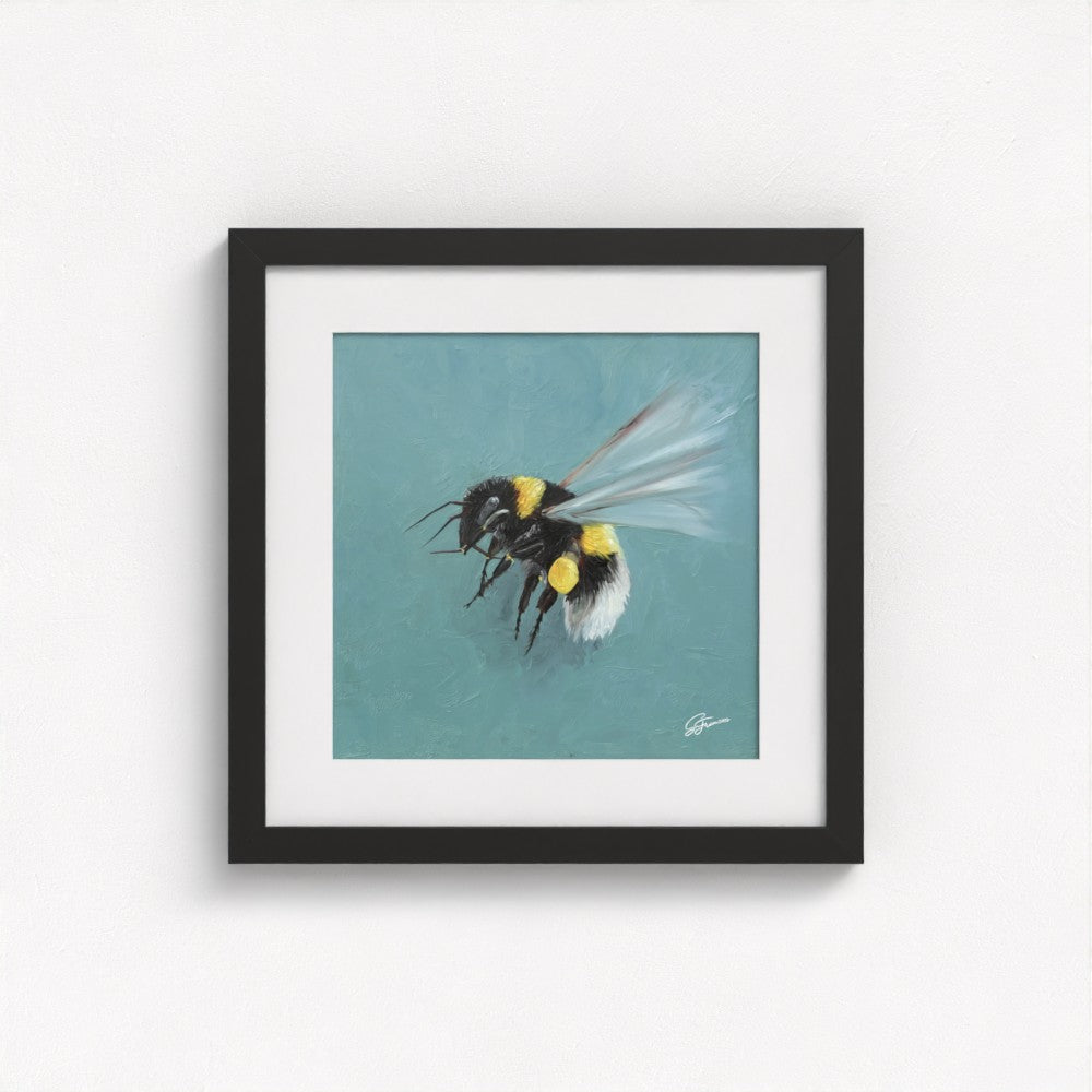 Bumblebee in Flight Fine Art Print | Premium Collection