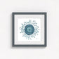 artwork grey 
framed on a white wall