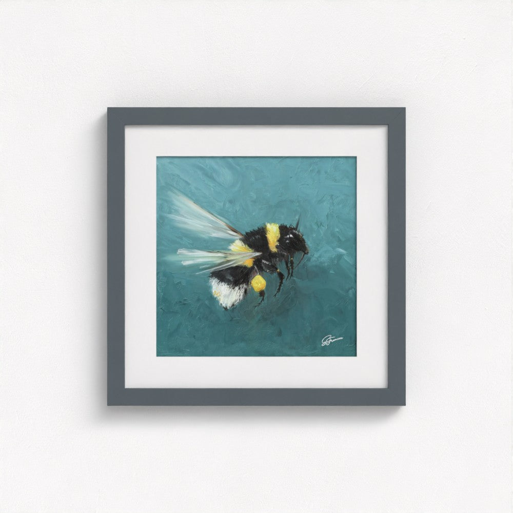 Bumblebee in Flight Fine Art Print | Premium Collection