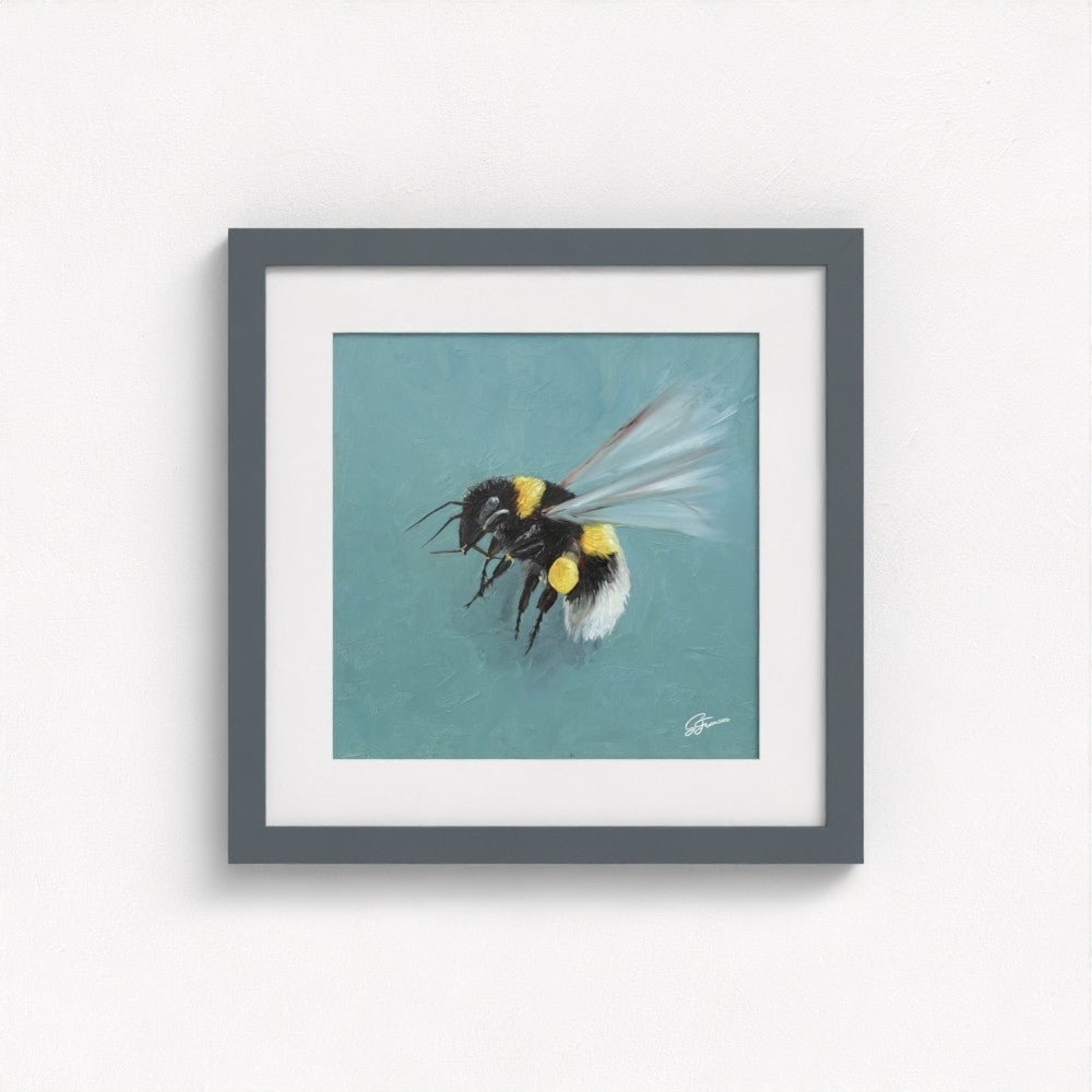 Bumblebee in Flight Fine Art Print | Premium Collection