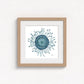 artwork natural framed on a white wall