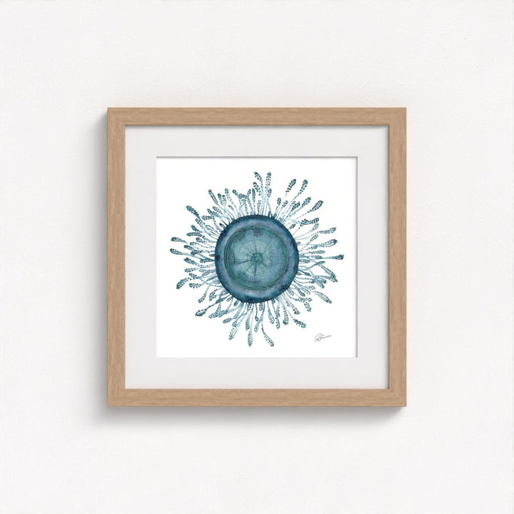 artwork natural framed on a white wall
