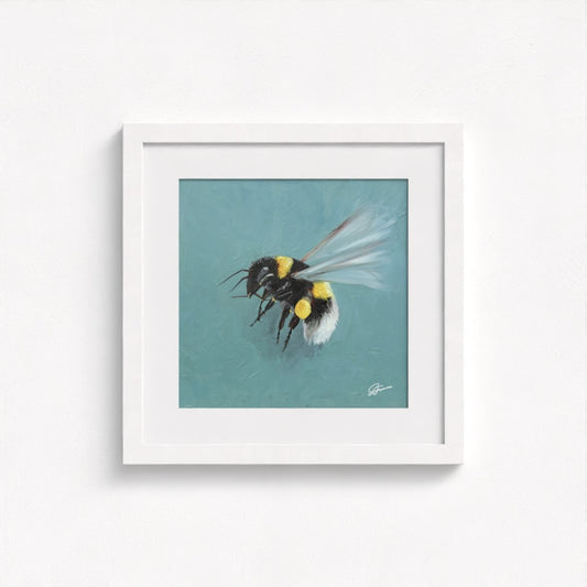 Bumblebee in Flight Fine Art Print | Premium Collection