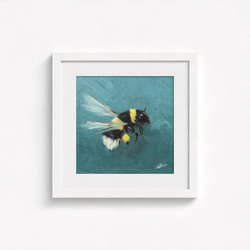 Bumblebee in Flight Fine Art Print | Premium Collection