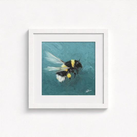 Bumblebee in Flight Fine Art Print | Premium Collection