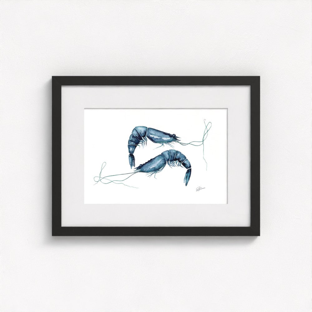 artwork black
framed on a white wall