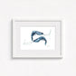 artwork white framed on a white wall