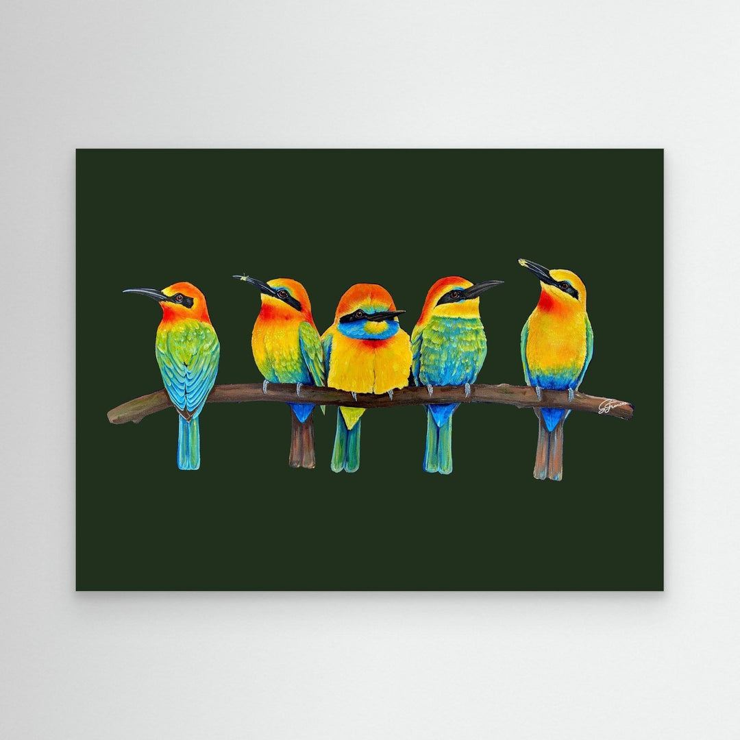 Tree Green Perch Party - Canvas Print