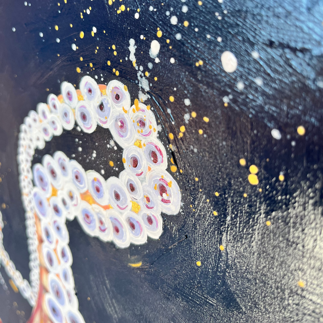 Salty Gold — Original Octopus Painting