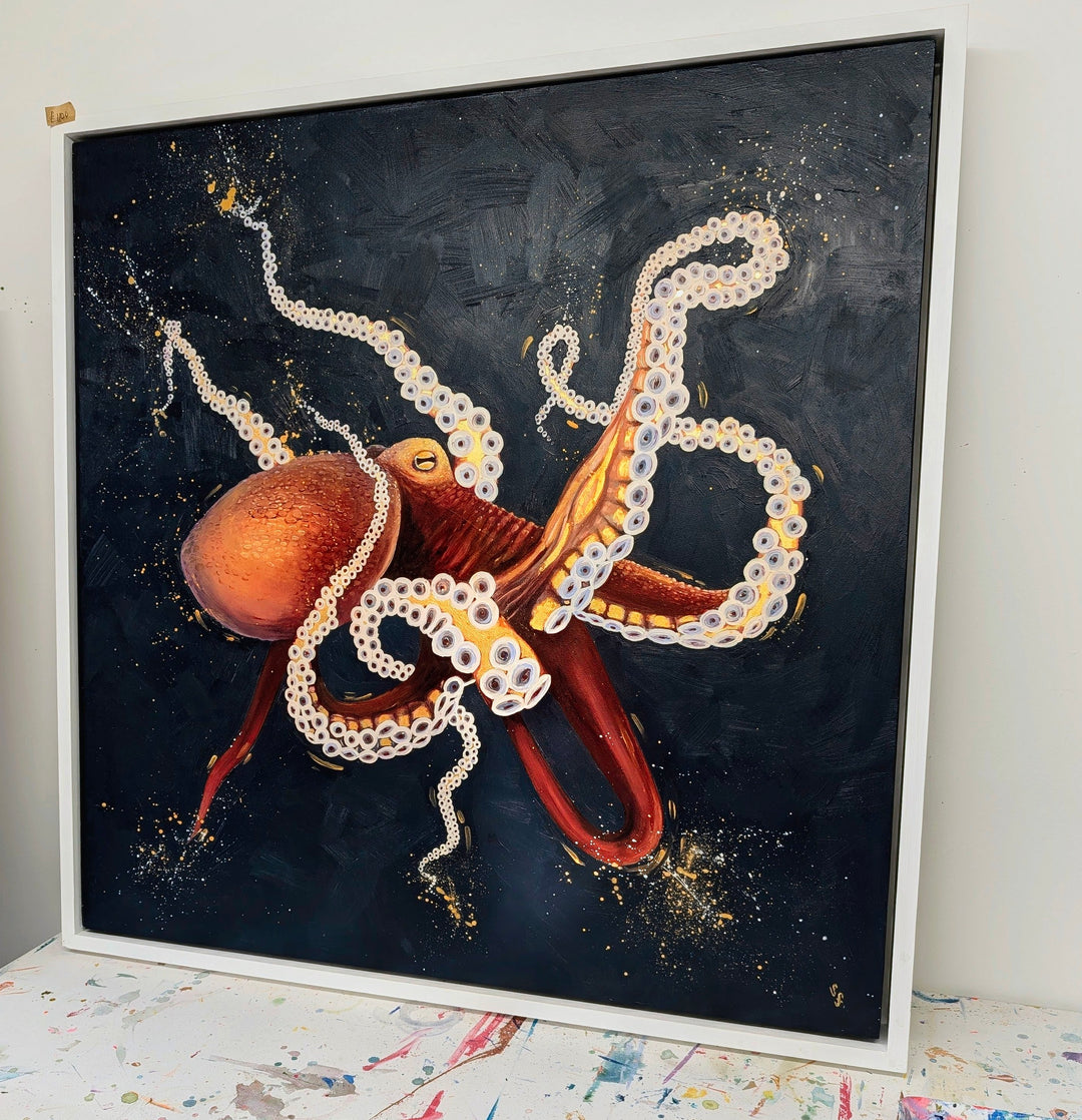 Salty Gold — Original Octopus Painting