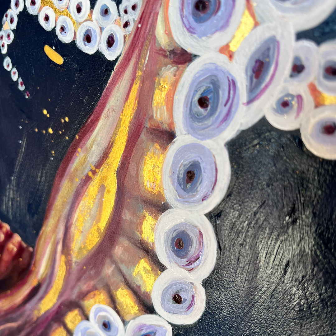 Salty Gold — Original Octopus Painting