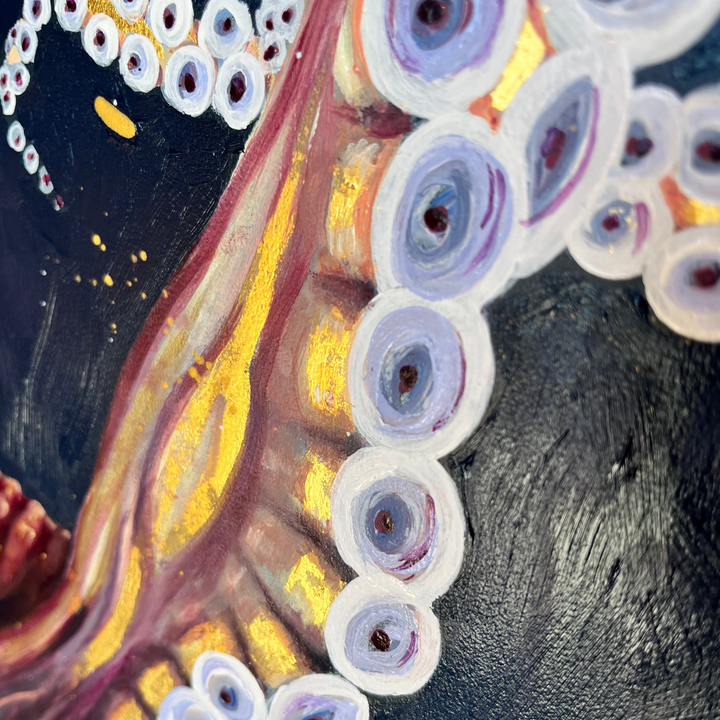 Salty Gold — Original Octopus Painting